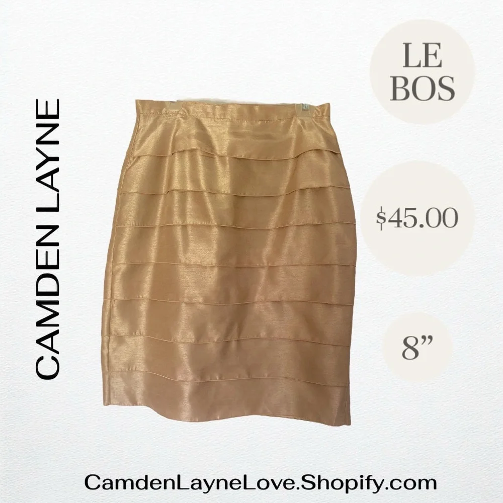 Le Bos Tan Blazer with Notched Lapel and Fitted Waist - Picture 5 of 8